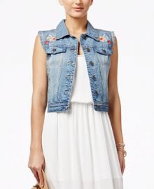 American Rag Embroidered Denim Vest  Only at Macy s at Macys