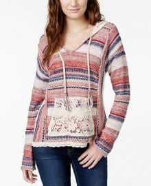 American Rag Lace Hooded Sweater at Macys