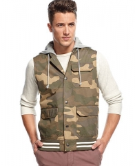 American Rag Vest Camo Hoodie Vest - Coats and Jackets - Men - Macys at Macys