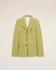 Ami Paris Wool Single Breasted Fitted Jacket in Matcha at AMI Paris