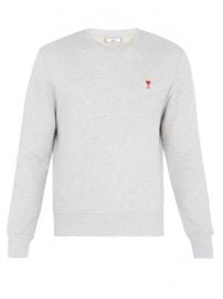 Ami de Coeur-embroidered cotton sweatshirt at Matches