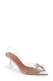 Amina Muaddi Begum Glass Pointed Toe Slingback Pump at Nordstrom