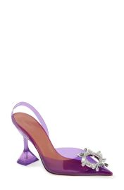 Amina Muaddi Begum Glass Slingback Pump in Lilac Size 9Us at Nordstrom