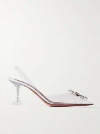 Amina Muaddi Begum Pointed Toe Slingback Pump at Net a Porter