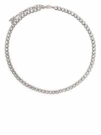 Amina Muaddi Crystal Tennis Necklace - at Farfetch