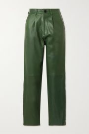 Amina leather straight-leg pants at Net a Porter