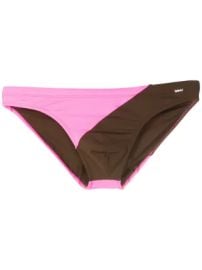 Amir Slama Panelled Swim Trunks Brown at Farfetch