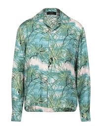 Amiri Camp Collar Floral Print Silk Twill Shirt at Yoox