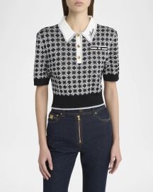 Amiri Ma Quad Cropped Polo at Neiman Marcus