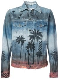 Amiri Palm Denim Trucker Jacket at Farfetch