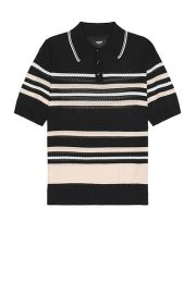 Amiri Striped Polo in Black FWRD at FWRD