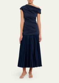 Ammalie Mixed-Media Midi Dress at Bergdorf Goodman