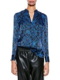 Amos Printed Textured Top by Alice + Olivia at Saks Fifth Avenue