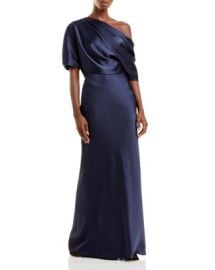 Amsale Draped Satin One Shoulder Dress Bloomingdale39s at Bloomingdales