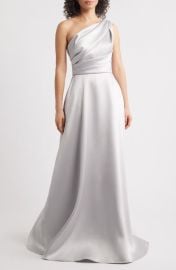 Amsale One-Shoulder Mikado Gown at Nordstrom