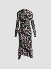 Amur Isabella Printed Asymmetric Hem Midi Dress at Saks Fifth Avenue