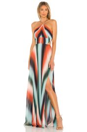 Amur Janet Gown in Auburn Vintage Stripe at Revolve