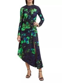 Amur Milani Floral Ruched Midi Dress at Saks Fifth Avenue