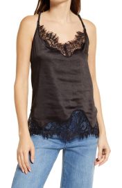 Amy Lynn Lace Trim Satin Camisole at Nordstrom