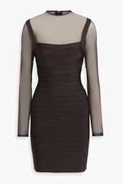Amy Mesh Paneled Bandage Mini Dress at The Outnet
