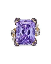 Anabela Chan 18K Yellow Gold Plated Sterling Silver English Garden Simulated Amethyst Diamond Cinderella Ring Bloomingdales at Bloomingdales