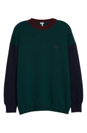 Anagram Logo Embroidered Colorblock Wool Sweater by Loewe at Nordstrom