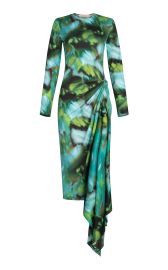 Ananya Gathered Silk-Blend Midi Dress By Silvia Tcherassi at Moda Operandi