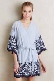 Anastasia Embroidered Robe at Anthropologie