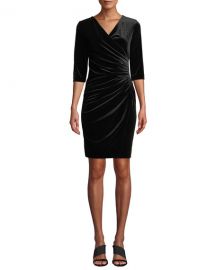 Anatomie Marine Velvet Wrap Dress at Neiman Marcus