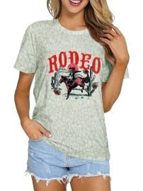 Anbech Western Cowboy Womens Shirt Graphic Rodeo Cow Tshirt Desert Vintage Short Sleeve Tee Tops at Walmart