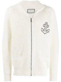 Anchor-patch zipped sweatshirt at Farfetch