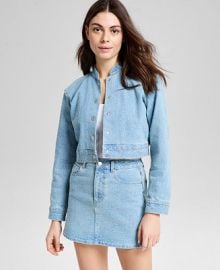 And Now This Womens Floral-Embroidered Denim Jacket Exclusively at Macys - Macys at Macys