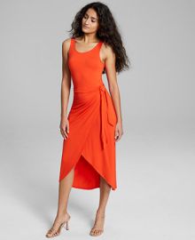 And Now This Womens Side-Tie Knit Midi Dress  Reviews - Dresses - Women - Macys at Macys