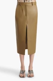 Anden Pleated Lambskin Leather Pencil Skirt at Nordstrom