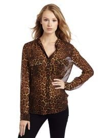 Anderson Leopard Blouse With Cargo Pockets by Bcbgmaxazria at Amazon