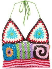 Andersson Bell Moana Crochet Bikini Top - at Farfetch