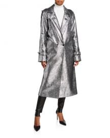 Andi Metallic Tweed Long Coat by RtA at Neiman Marcus