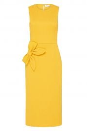 Andie Sleeveless Bow Midi Dress by Rebecca Taylor at Rebecca Vallance