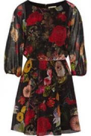 Andie gathered floral-print crepe mini dress at The Outnet