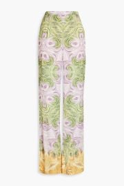 Andrea Iyamah Akacia Printed Satin Wide Leg Pants at The Outnet