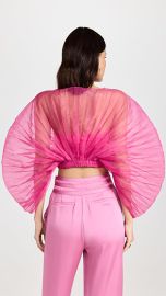 Andrea Iyamah Hibi Pleated Organza Crop Top at Shopbop