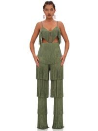 Andrea Iyamah Obi Fringe Bralette-Obi Fringe Pants R24T13-R24P13 Swimwear World at Swimwear World