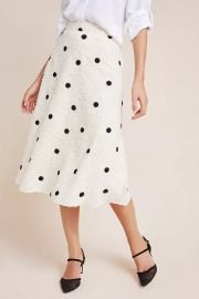 Andrea Textured Midi Skirt at Anthropologie