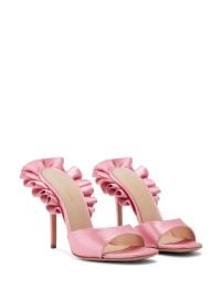 Andrea Wazen Rouches 105mm Ruffled Mules - at Farfetch