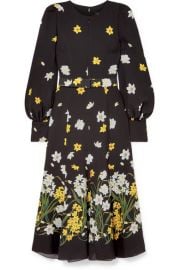 Andrew Gn - Belted floral-print silk midi dress at Net A Porter