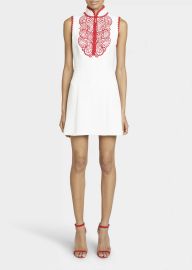 Andrew Gn Paisley-Embroidered Mini Dress - at Bergdorf Goodman