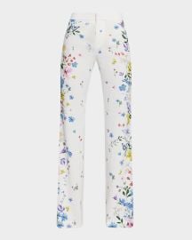 Andrew Low-Rise Slim Bootcut Pants at Neiman Marcus