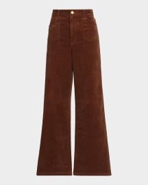 Anessa Cotton-Blend Corduroy Wide-Leg Pants at Neiman Marcus