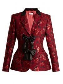 Angela single-breasted floral-brocade blazer at Matches