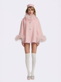 Angelica Feather Coat Pink Coat for Holiday Party Nana Jacqueline at Nana Jacqueline